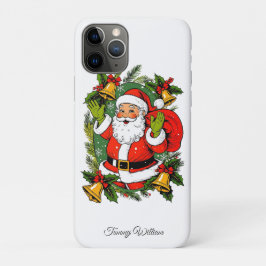 Funda Para iPhone 11 Pro Cute Vintage Tradicional Elegante Feliz Navidad