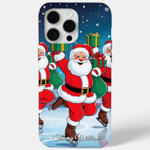 Funda Para iPhone 15 Pro Max Cute Vintage Tradicional Elegante Feliz Navidad