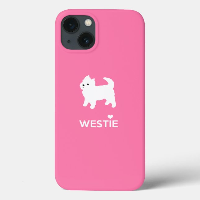 Funda De Case-Mate Para iPhone Cute West Highland Terrier - Me encantan los Westi (Reverso)