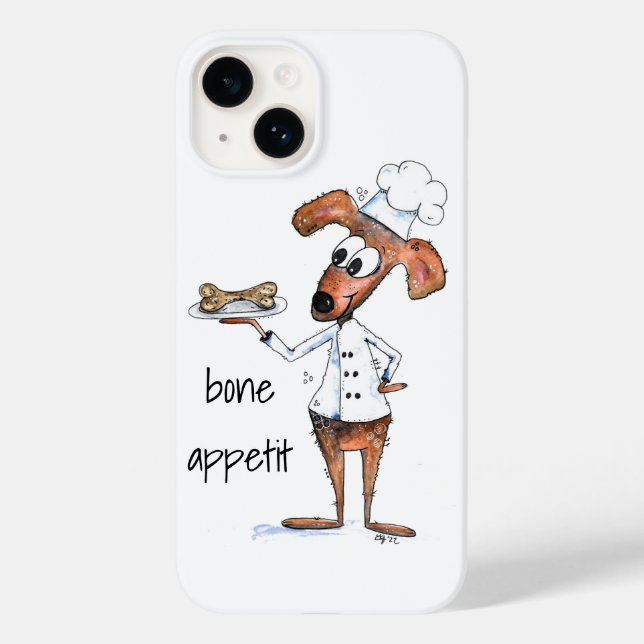 Funda De Case-Mate Para iPhone Cute Whimsical Dog Chef (Reverso )