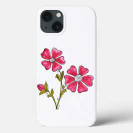 Funda Para iPhone 13 Cute Whimsical Pink Flowers