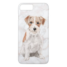 Funda Para iPhone 8 Plus/7 Plus Cute Wired-Haired Jack Russel Terrier acuarelas