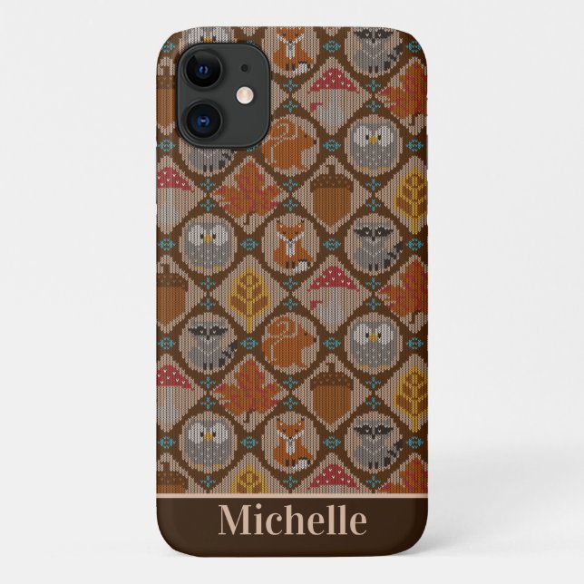 Funda De Case-Mate Para iPhone Cute Woodland Otumn (Reverso)