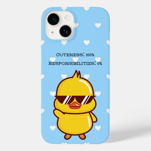 Funda De Case-Mate Para iPhone Cuteness 100% Responsibilities 0% | Cute Duck  (Reverso )