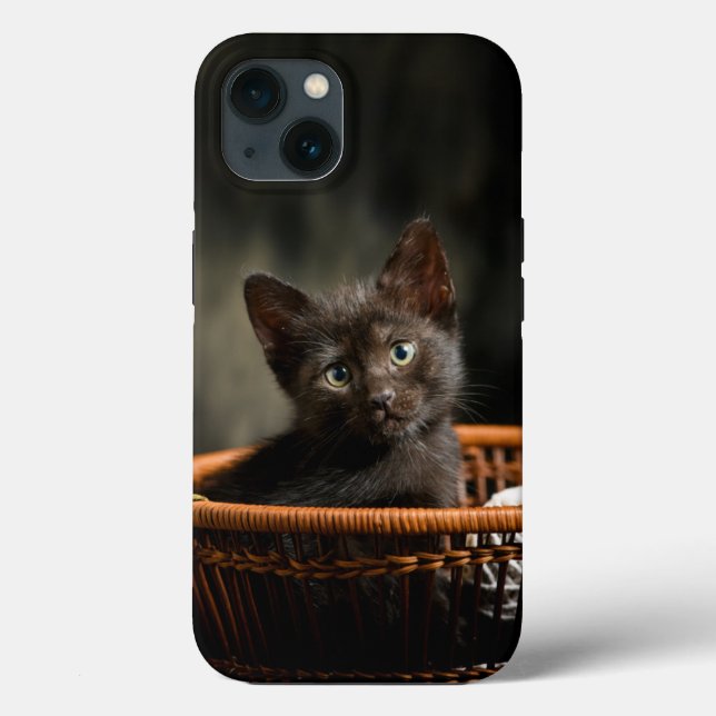 Funda De Case-Mate Para iPhone Cutest Baby Animals | Kitten in Basket (Reverso )
