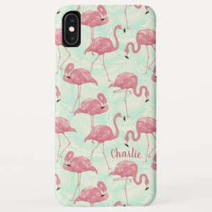 Funda Para iPhone XS Max Cuto Flamingo patrón de nombres personalizados ca