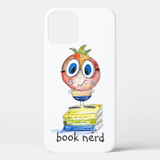 Funda De Case-Mate Para iPhone Cuto libro caprichoso Nerd (Reverso )