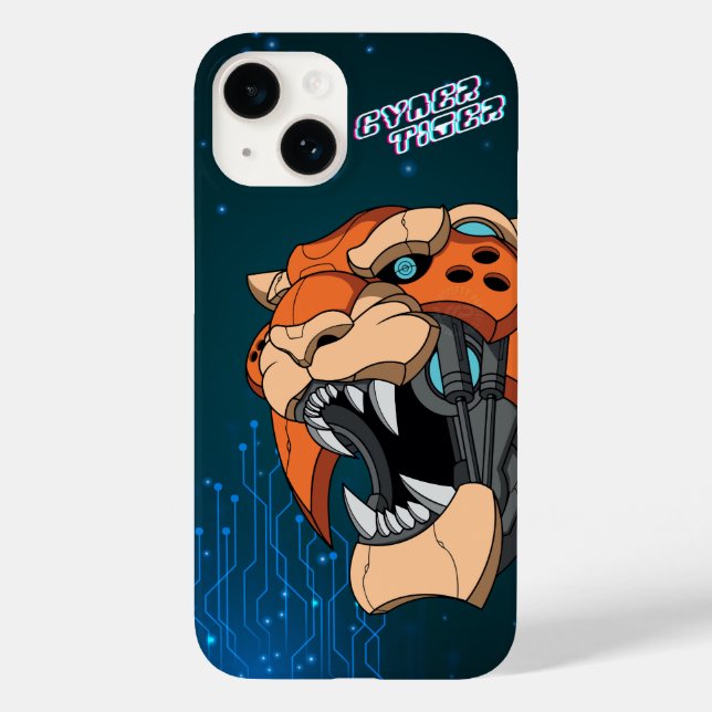 Funda De Case-Mate Para iPhone Cyber Tiger | (Reverso )