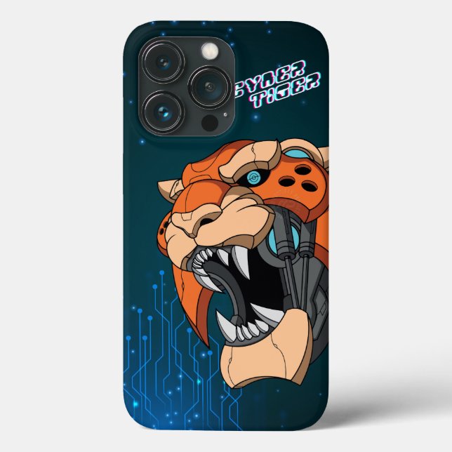 Funda De Case-Mate Para iPhone Cyber Tiger | (Reverso )