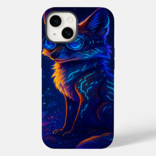 Funda Para iPhone 14 De Case-Mate Cyberpunk Fox en la selva neón - Arte futurista