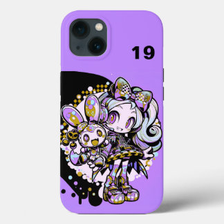 Funda Para iPhone 13 Cyberpunk Pastel Goth Anime Girl Custom Numbe