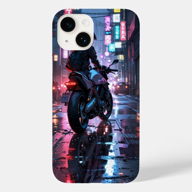 Funda De Case-Mate Para iPhone Cyberpunk Racer (Reverso )