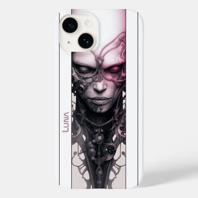 Funda De Case-Mate Para iPhone Cyborg Chica Fantastic artsy (Reverso )