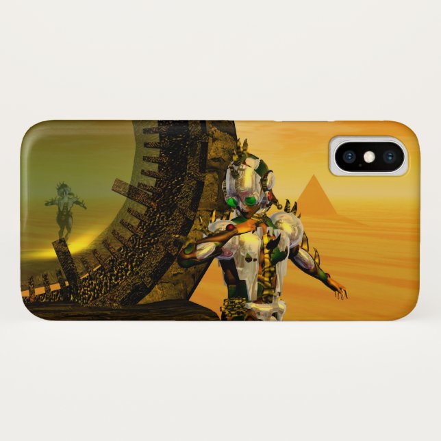Funda De Case-Mate Para iPhone CYBORG TITAN,DESERT HYPERION Ciencia Ficción Scifi (Reverso (horizontal))