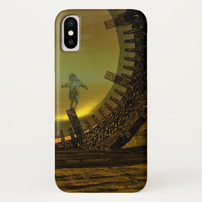 Funda De Case-Mate Para iPhone CYBORG TITAN,DESERT HYPERION Ciencia Ficción Scifi (Reverso)
