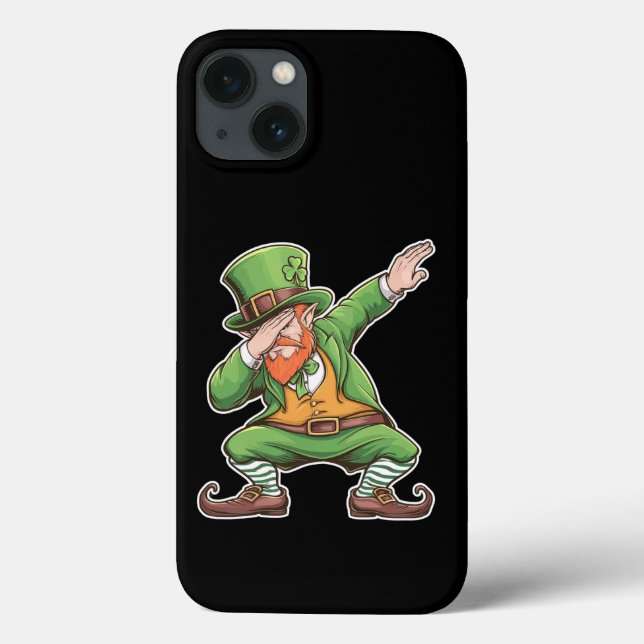 Funda De Case-Mate Para iPhone Dab Dabbing Leprechaun en verde (Reverso)