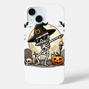 Funda Para iPhone 15 Dabbing Halloween Boys Skeleton Zombie Scary