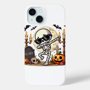 Funda Para iPhone 15 Dabbing Halloween Boys Skeleton Zombie Scary