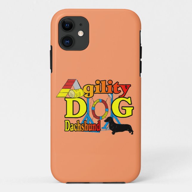 Funda De Case-Mate Para iPhone Dachshund_Agility (Reverso)
