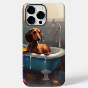 Funda Para iPhone 14 Pro Max De Case-Mate Dachshund Bathtime Fun