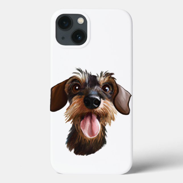 Funda De Case-Mate Para iPhone Dachshund con cable (Reverso)