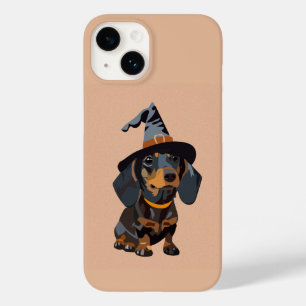Funda Para iPhone 14 De Case-Mate Dachshund con gorra de Halloween