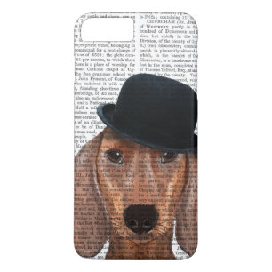 Funda Para iPhone 8 Plus/7 Plus Dachshund con Gorra del Black Bowler