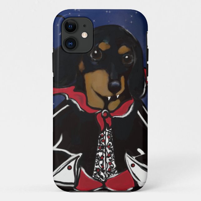 Funda De Case-Mate Para iPhone Dachshund de Halloween (Reverso)