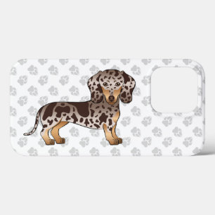 Funda Para iPhone 13 Pro Dachshund de pelo corto con manchas de chocolate y