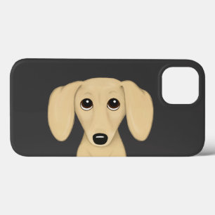 Funda Para iPhone 13 Dachshund de pelo corto crema