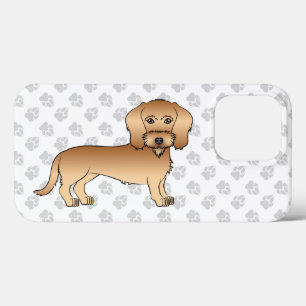 Funda Para iPhone 13 Pro Dachshund de pelo duro de trigo dibujo animado per