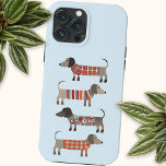 Funda Para iPhone 15 Pro Dachshund Dog<br><div class="desc">Pequeños perros de salchicha de Dachshund,  perritos de enana,  doxies o lo que quieras llamarlos. Arte original de Nic Squirrell.</div>