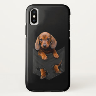 Funda Para iPhone X Dachshund En Mi Bolsillo Dachshund Weiner Dog