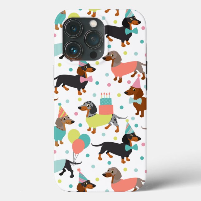 Funda De Case-Mate Para iPhone Dachshund Fiesta (Reverso )