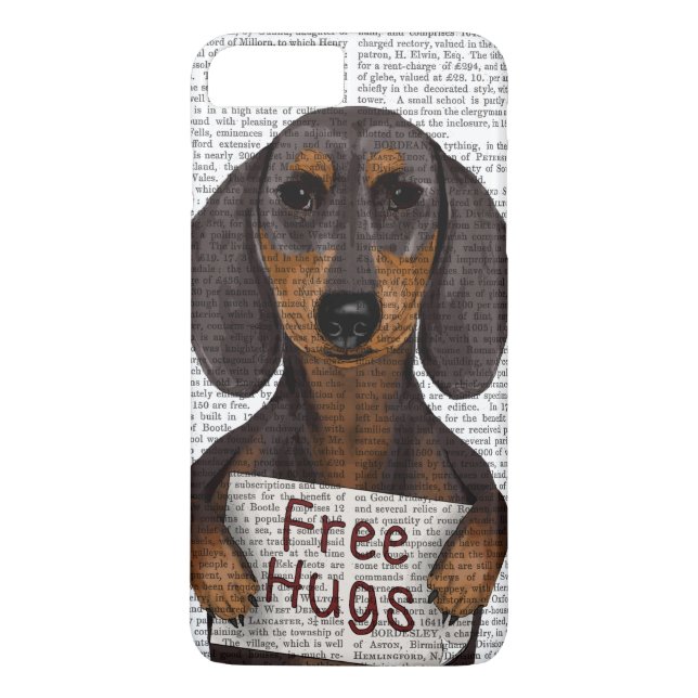 Funda De Case-Mate Para iPhone Dachshund Free Hugs (Reverso)
