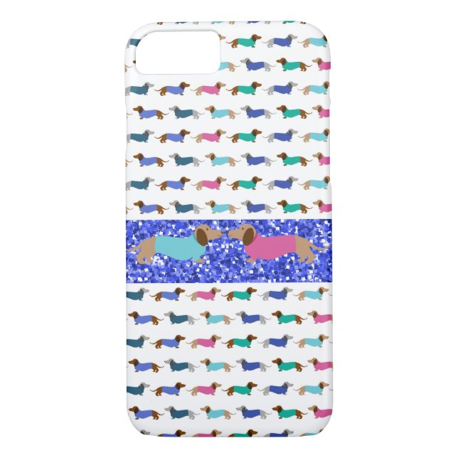 Funda De Case-Mate Para iPhone Dachshund Pastel (Reverso)