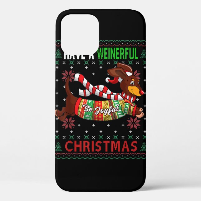 Funda De Case-Mate Para iPhone Dachshund Perro Navidades feos Shirt Doxie Lover W (Reverso )