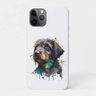 Funda Para iPhone 11 Pro Dachshund Puppy Watercolor Art