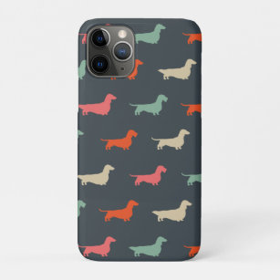 Funda Para iPhone 11 Pro Dachshund Silhouettes Wiener Dog Lover's