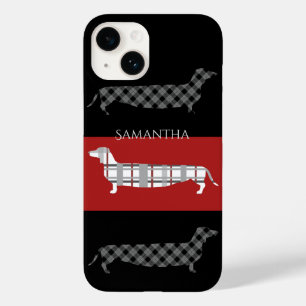 Funda Para iPhone 14 De Case-Mate Dachshunds colocados a rayas personalizadas
