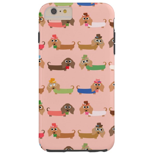 Funda De Case-Mate Para iPhone Dachshunds en rosa (Reverso)