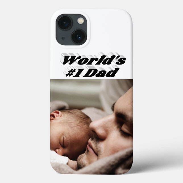 Funda De Case-Mate Para iPhone Dad Photo black text  iPhone Case (Reverso)