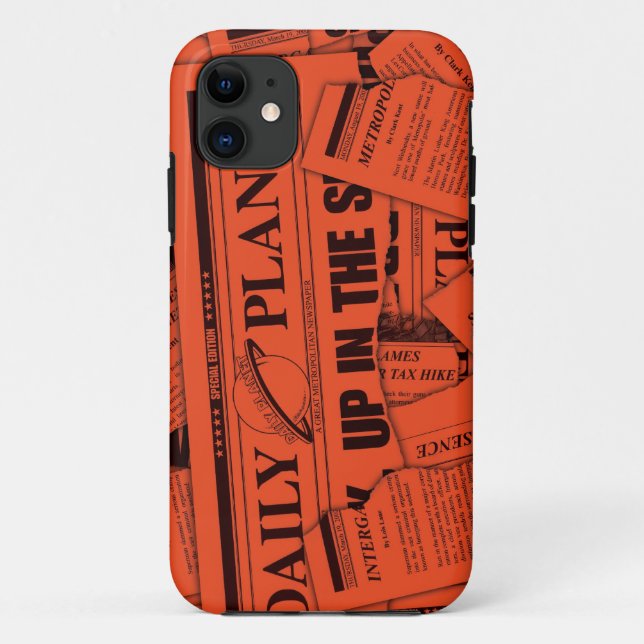 Funda De Case-Mate Para iPhone Daily Planet Pattern - Red (Reverso)