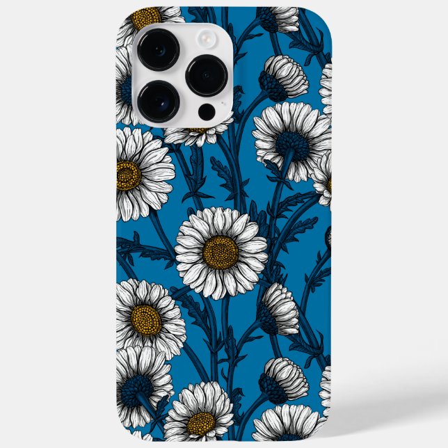 Funda De Case-Mate Para iPhone Daisies en azul (Reverso)