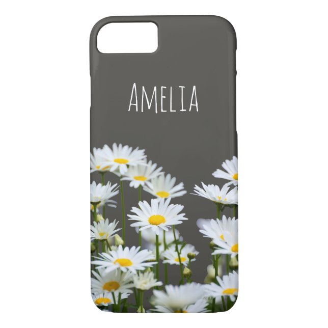 Funda De Case-Mate Para iPhone Daisies en gris (Reverso)