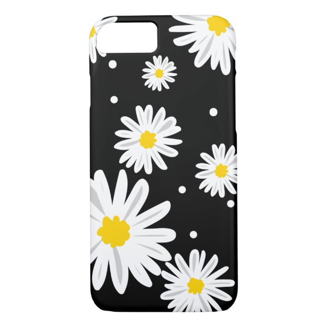 Funda De Case-Mate Para iPhone Daisies en negro (Reverso)