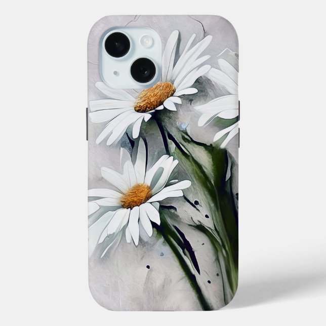 Funda De Case-Mate Para iPhone Daisies On Grunge (Reverso )