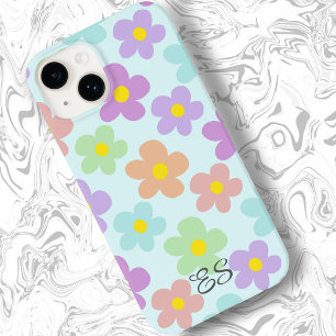 Funda Para iPhone 14 De Case-Mate Daisies retro multicolor lindo giratorio
