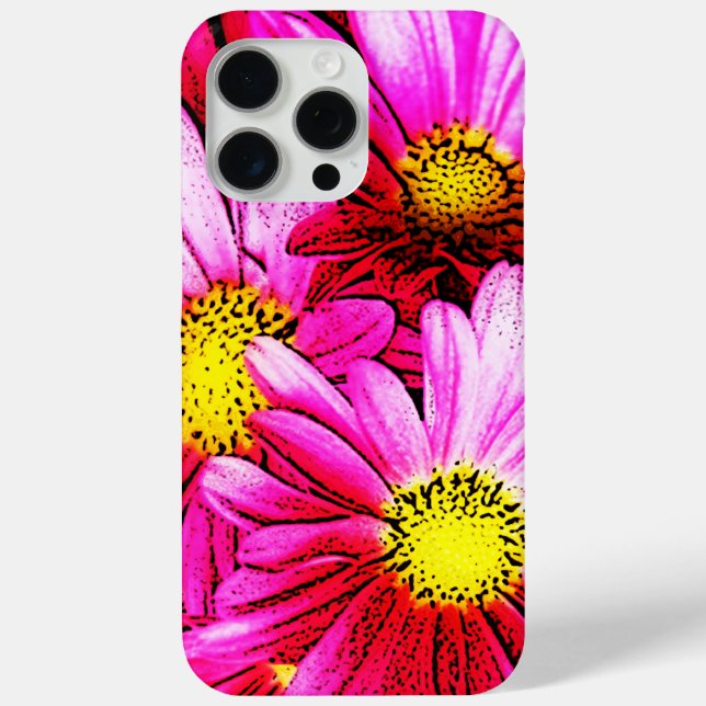 Funda De Case-Mate Para iPhone Daisies rosados (Reverso )