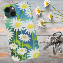 Funda Para iPhone 13 Daisies salvajes de color de agua pastel